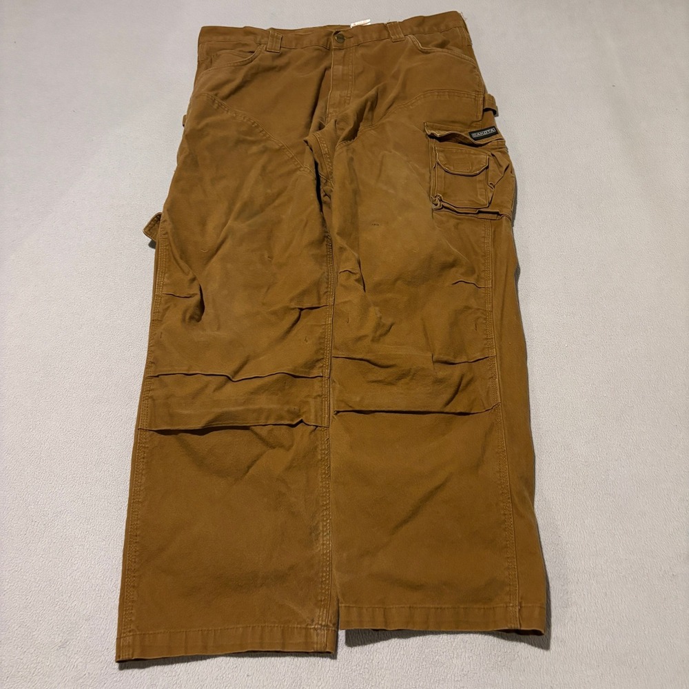 Dakota Mens 40x32 Brown Duck Canvas Cargo Work Pants Carpenter Utility